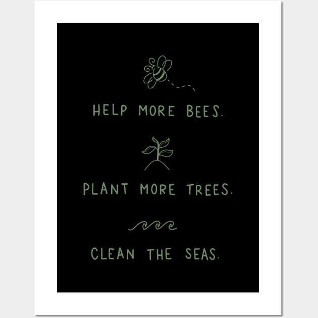 Save the Bees Wall Art by valentinahramov